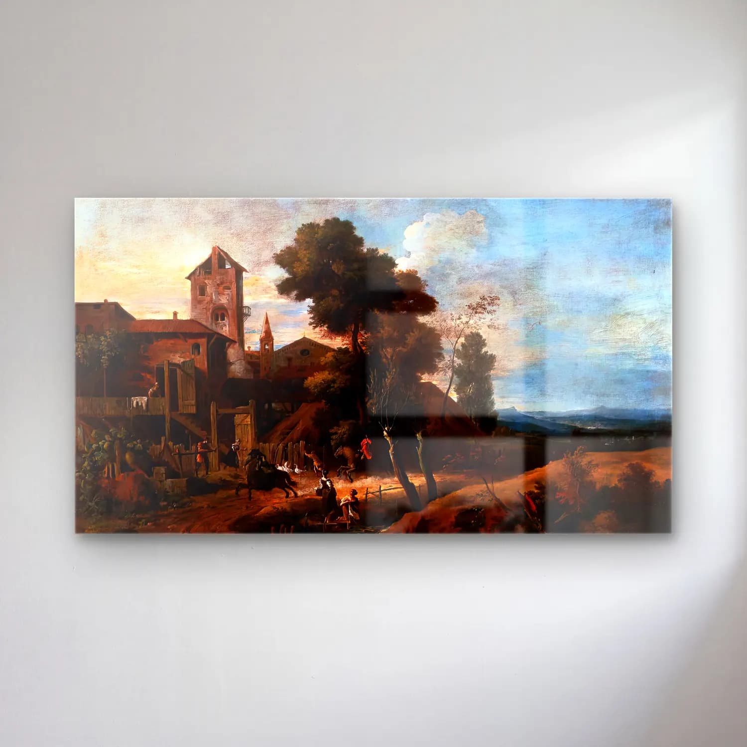Marco Ricci – Landscape cam tablo — Marco Ricci – Landscape — yağlı boya dini sahne