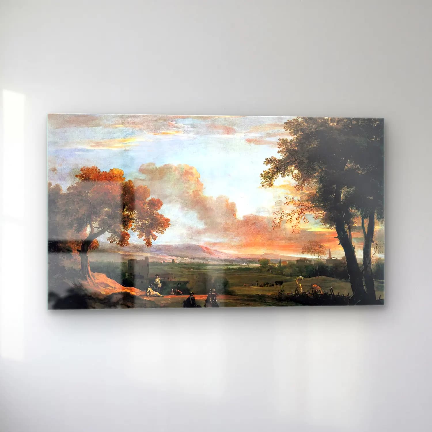 Marco Ricci – Southern Landscape at Twilight cam tablo — sol açıdan görünüm