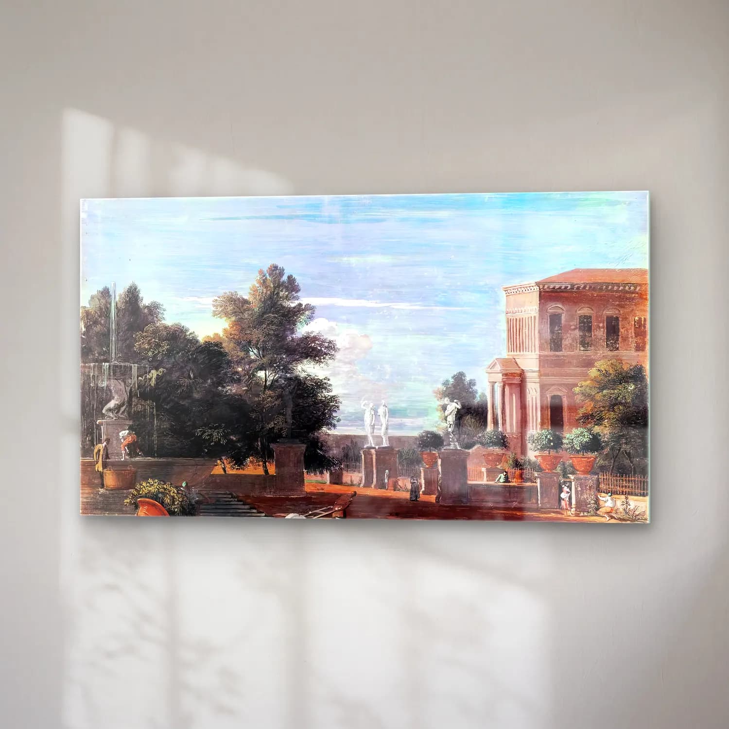 Marco Ricci – Villa in a Park Setting cam tablo — sağ açıdan görünüm