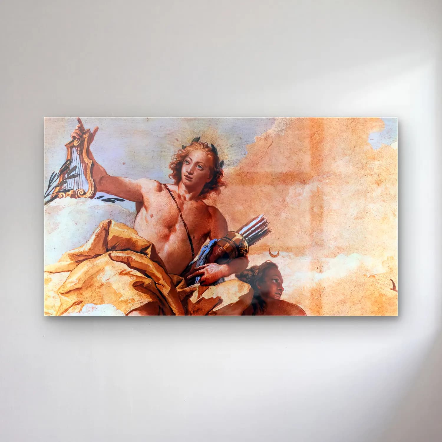 Giovanni Battista Tiepolo – Apollo and Diana cam tablo — Giovanni Battista Tiepolo – Apollo and Diana — yağlı boya mitolojik sahne