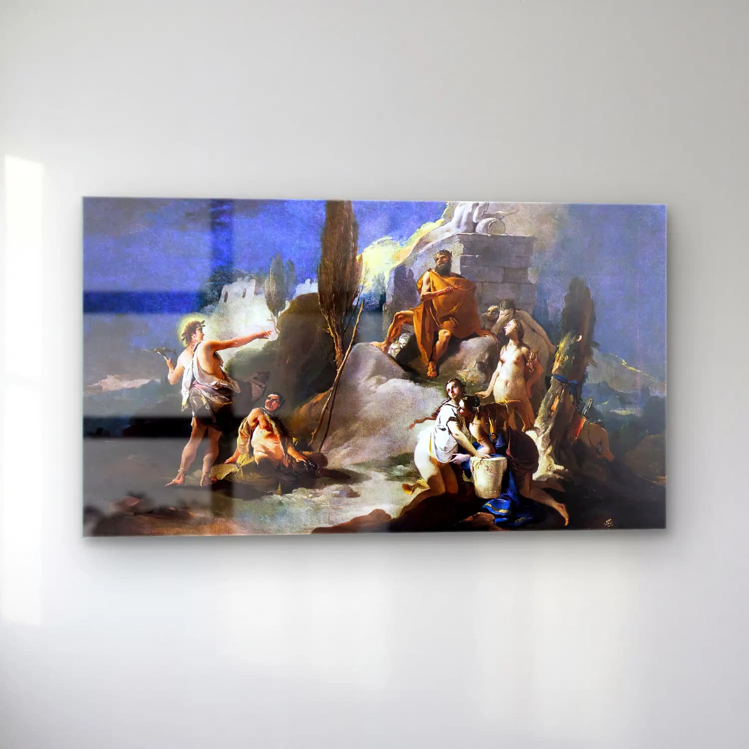 Giovanni Battista Tiepolo – Apollo and Marsyas cam tablo — sol açıdan görünüm