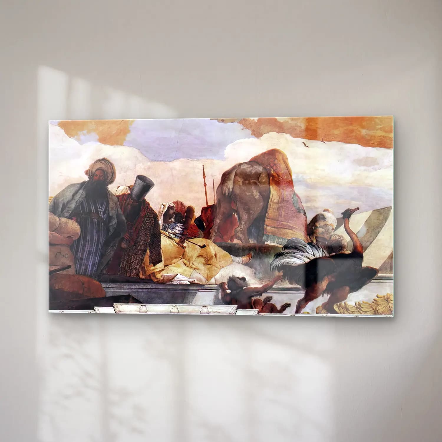 Giovanni Battista Tiepolo – Apollo and the Continents (Africa, left-hand side) cam tablo — sağ açıdan görünüm