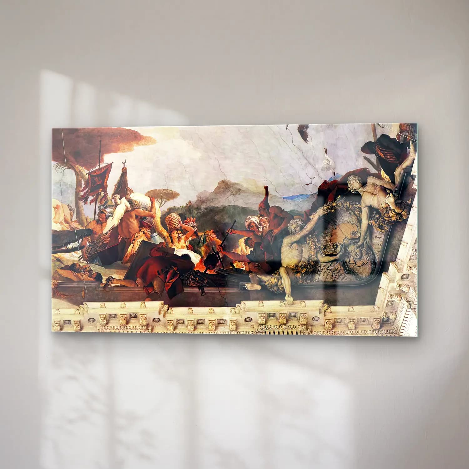 Giovanni Battista Tiepolo – Apollo and the Continents (America, right-hand side) cam tablo — sağ açıdan görünüm