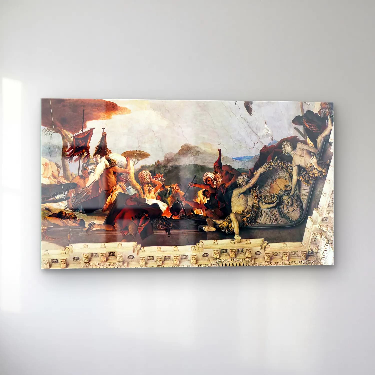 Giovanni Battista Tiepolo – Apollo and the Continents (America, right-hand side) cam tablo — sol açıdan görünüm