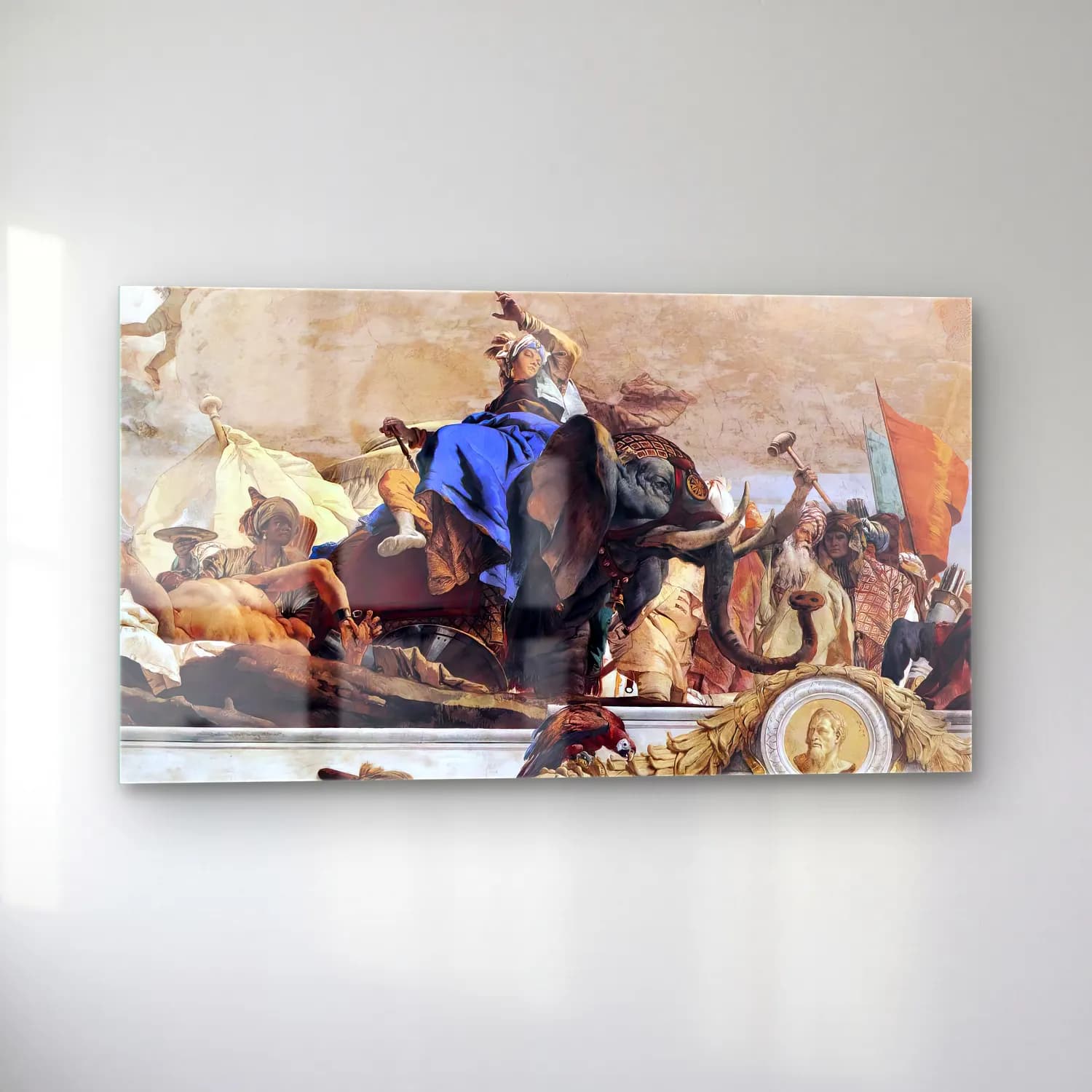 Giovanni Battista Tiepolo – Apollo and the Continents (Asia, figure of Asia) cam tablo — sol açıdan görünüm