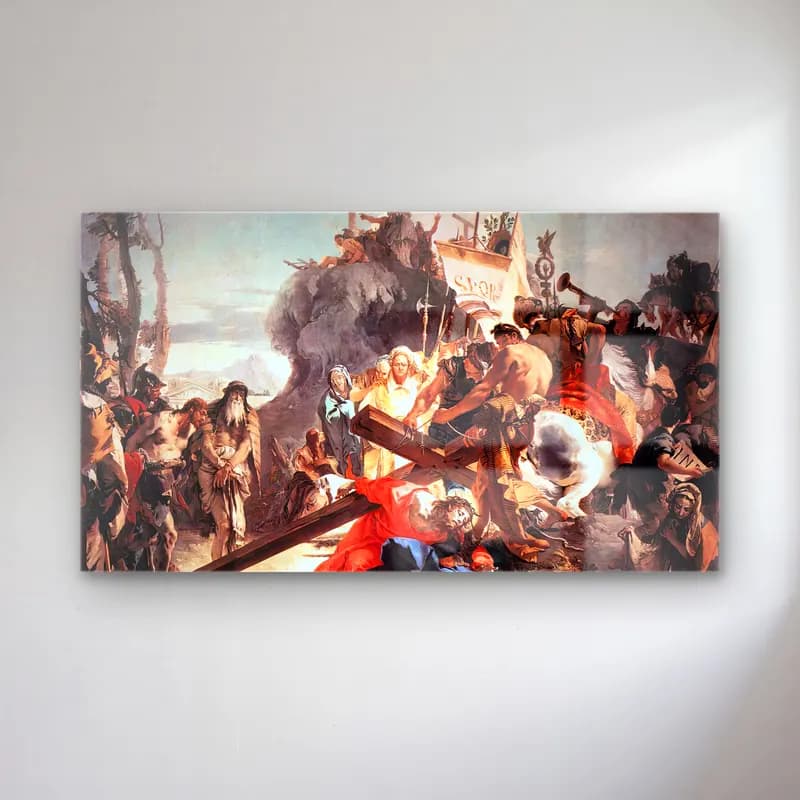 Giovanni Battista Tiepolo – Christ Carrying the Cross cam tablo — Giovanni Battista Tiepolo – Christ Carrying the Cross — yağlı boya dini sahne