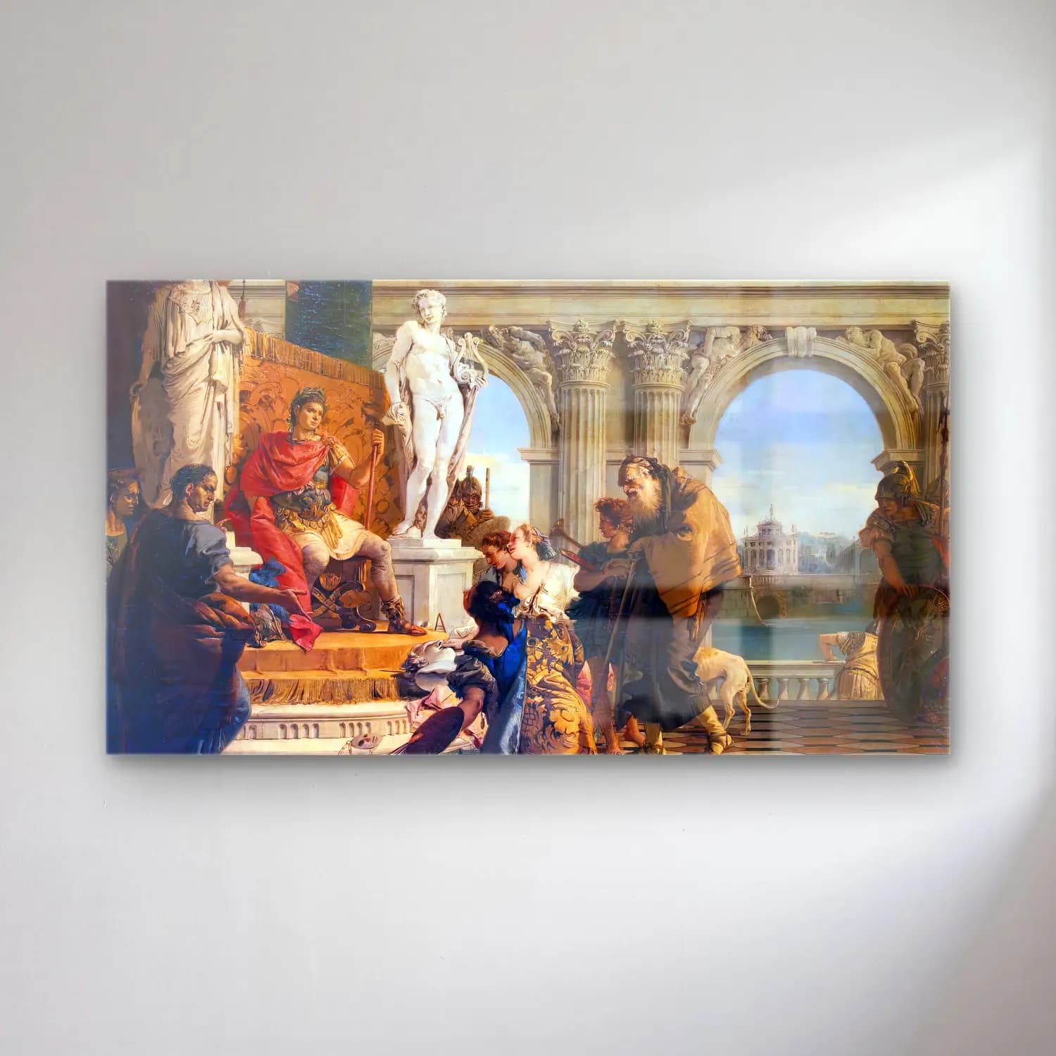 Giovanni Battista Tiepolo – Maecenas Presenting the Liberal Arts to Emperor Augustus cam tablo — Giovanni Battista Tiepolo – Maecenas Presenting the Liberal Arts to Emperor Augustus — yağlı boya mitolojik sahne