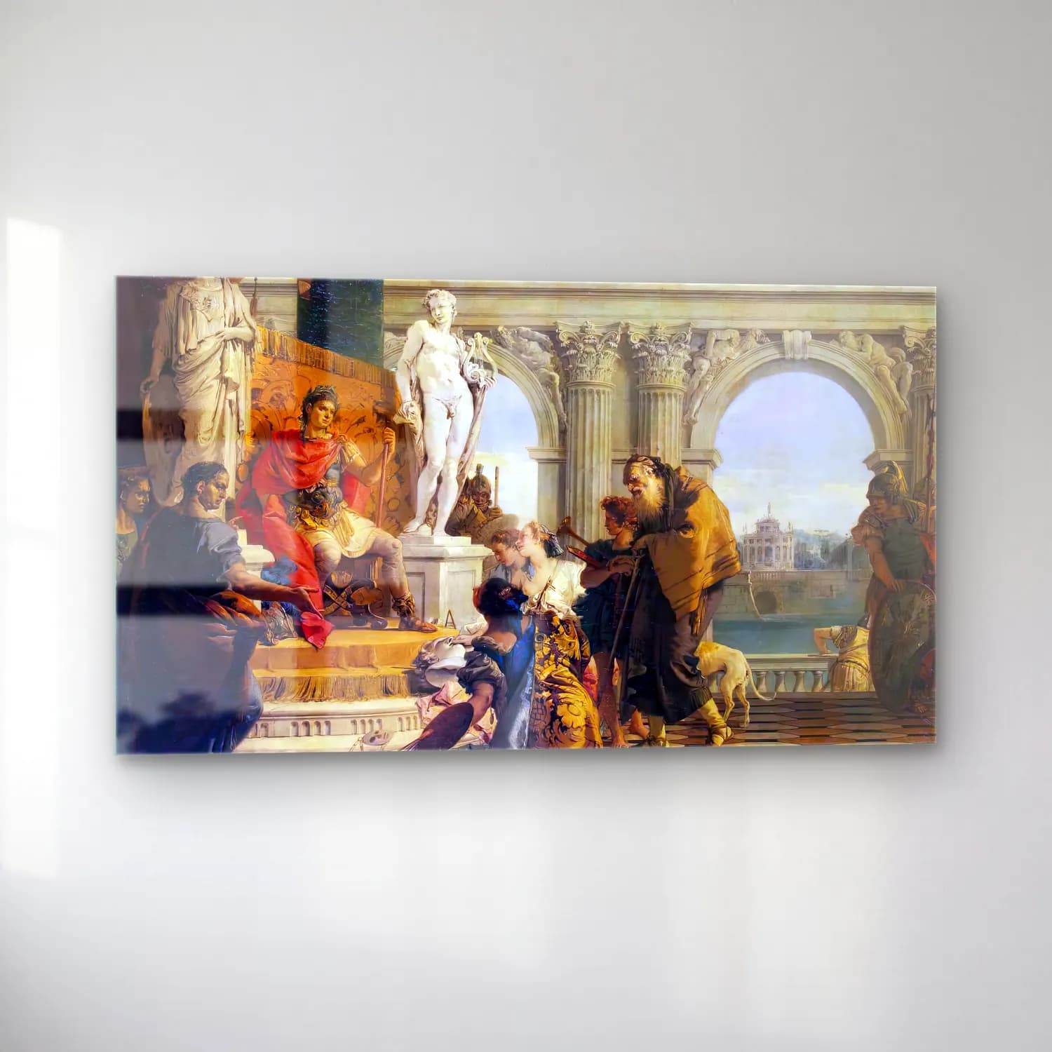 Giovanni Battista Tiepolo – Maecenas Presenting the Liberal Arts to Emperor Augustus cam tablo — sol açıdan görünüm