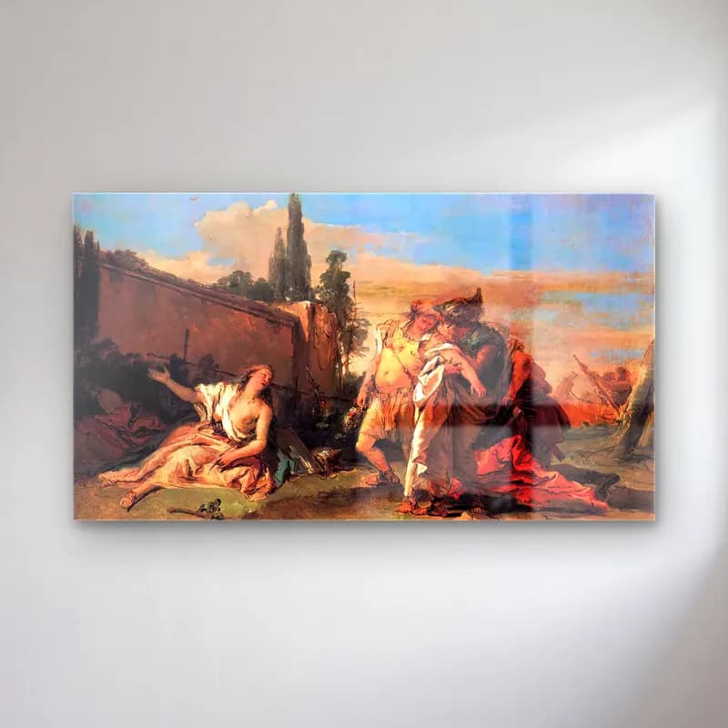 Giovanni Battista Tiepolo – Rinaldo s Departure from Armida cam tablo — Giovanni Battista Tiepolo – Rinaldo s Departure from Armida — yağlı boya mitolojik sahne