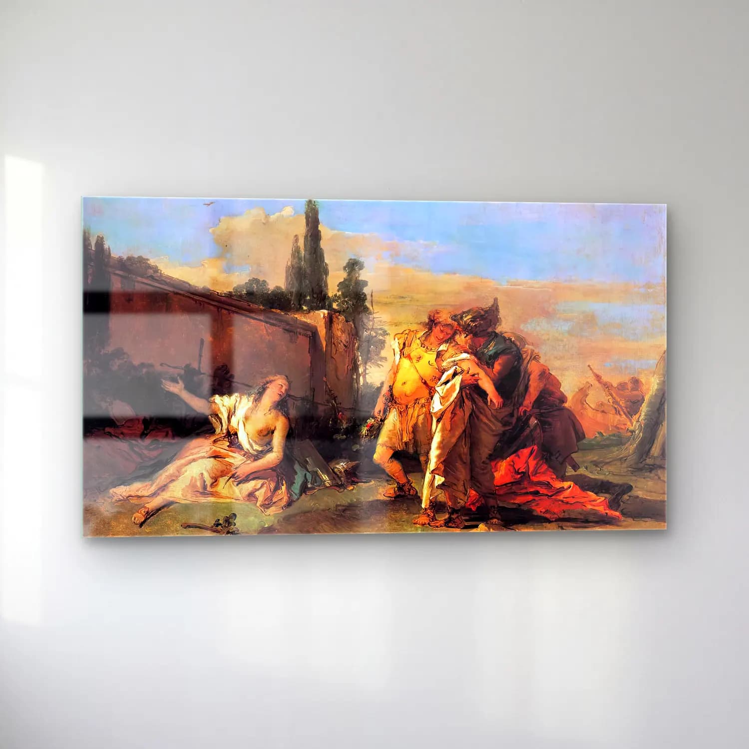 Giovanni Battista Tiepolo – Rinaldo s Departure from Armida cam tablo — sol açıdan görünüm