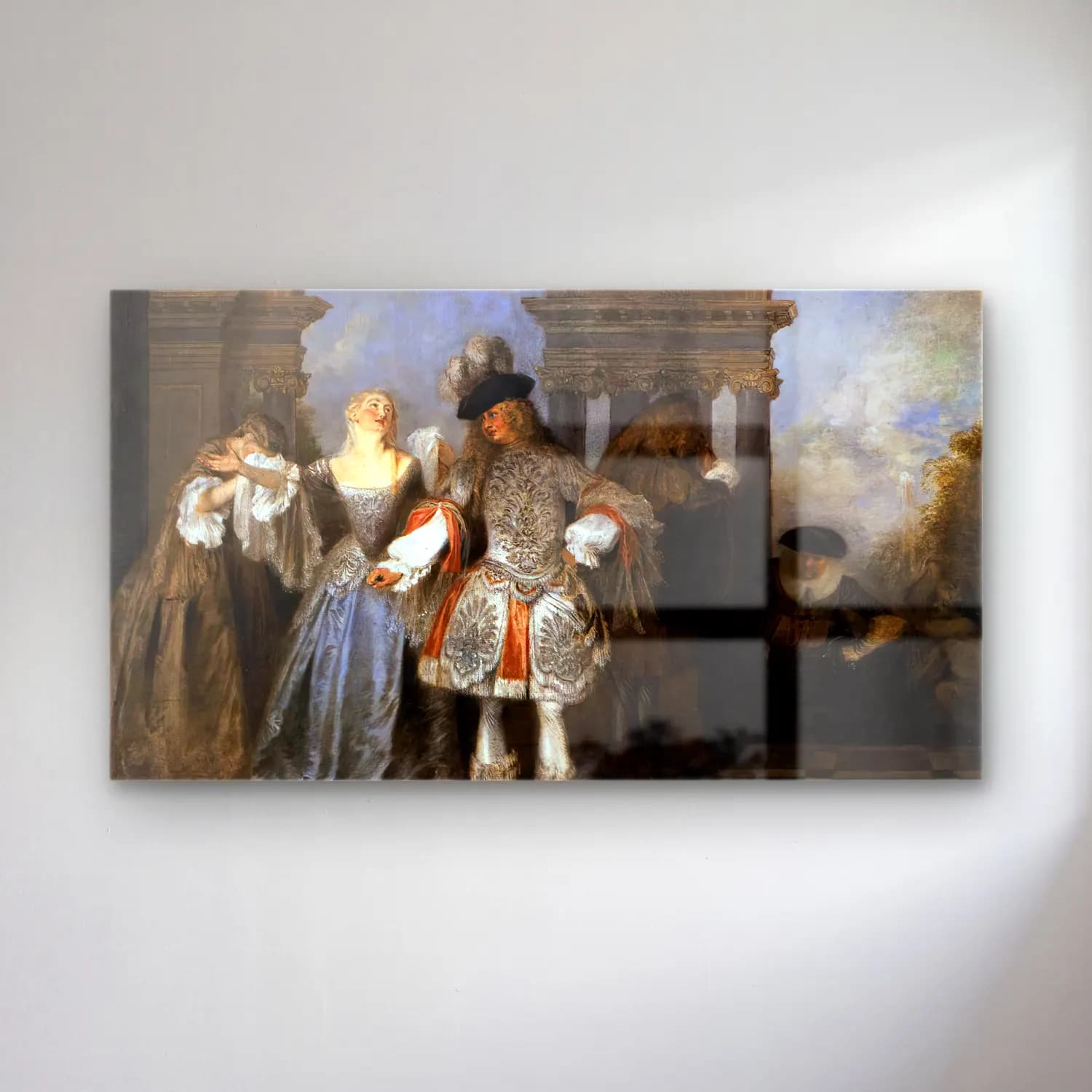 Jean-Antoine Watteau – Actors from the Comédie Française cam tablo — Jean-Antoine Watteau – Actors from the Comédie Française — yağlı boya dini sahne