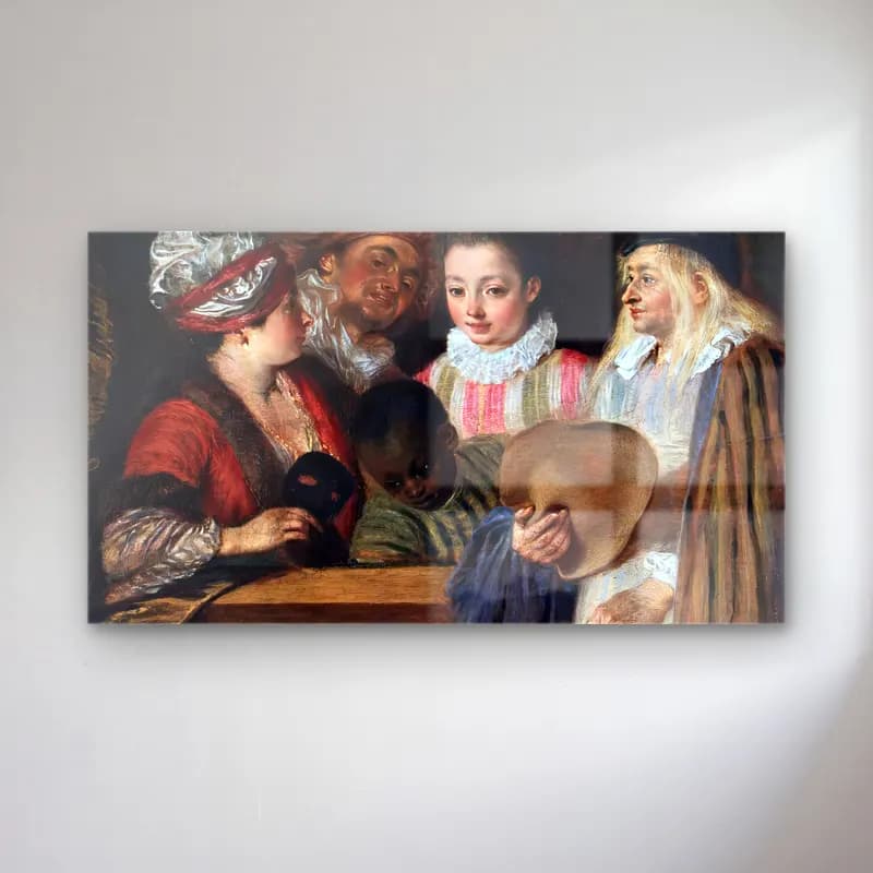 Jean-Antoine Watteau – Actors of the Comédie-Française cam tablo — Jean-Antoine Watteau – Actors of the Comédie-Française — yağlı boya dini sahne