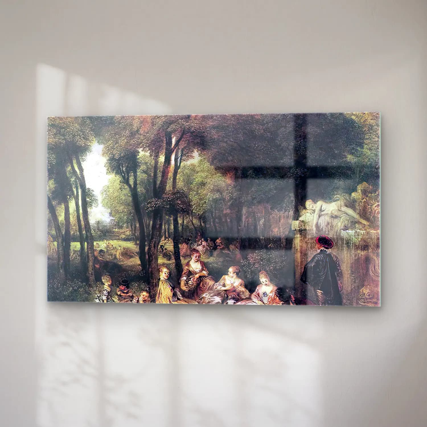 Jean-Antoine Watteau – Les Champs Elysées cam tablo — sağ açıdan görünüm