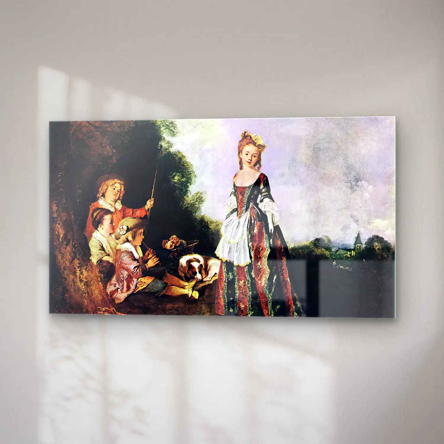 Jean-Antoine Watteau – The Dance cam tablo — sağ açıdan görünüm