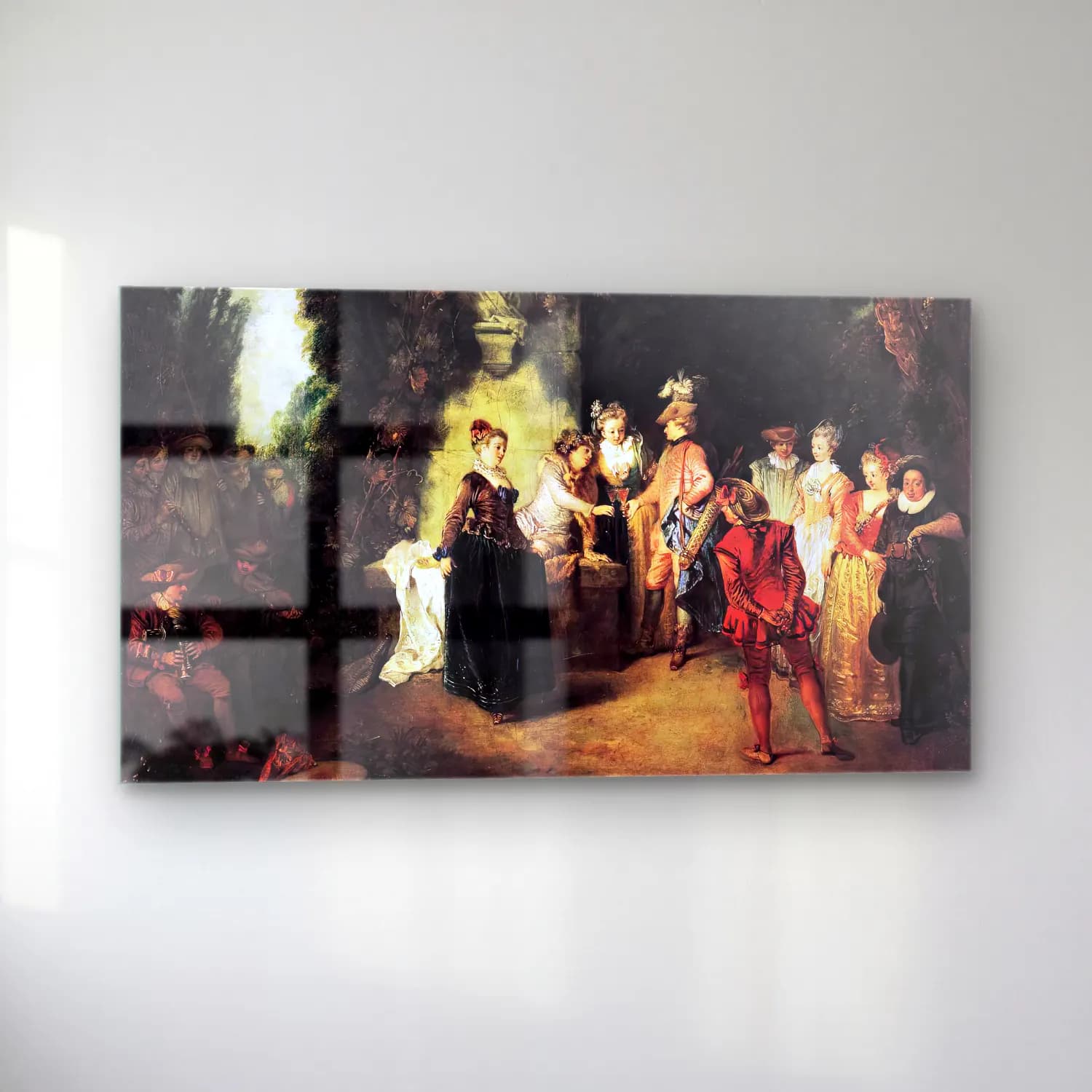Jean-Antoine Watteau – The French Comedy cam tablo — sol açıdan görünüm