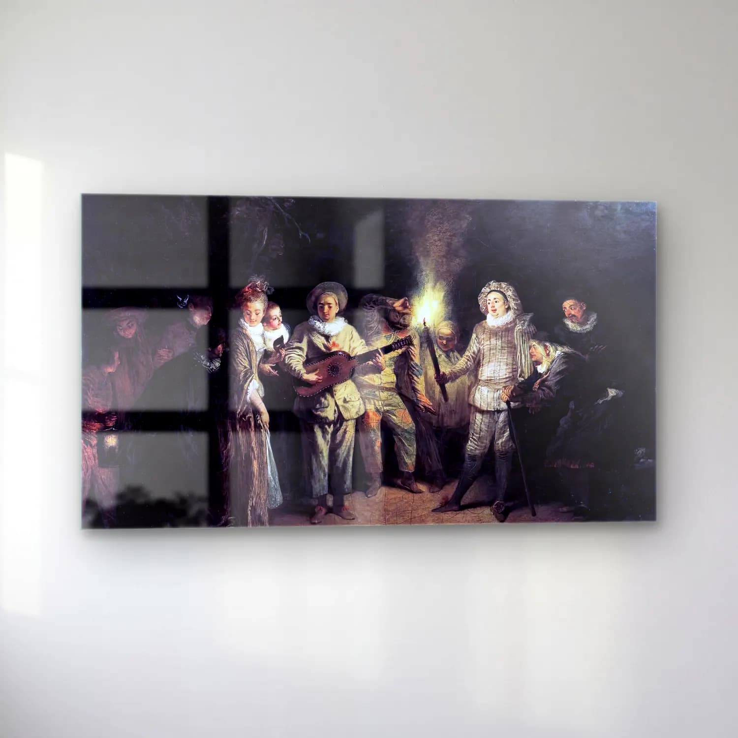 Jean-Antoine Watteau – The Italian Comedy cam tablo — sol açıdan görünüm