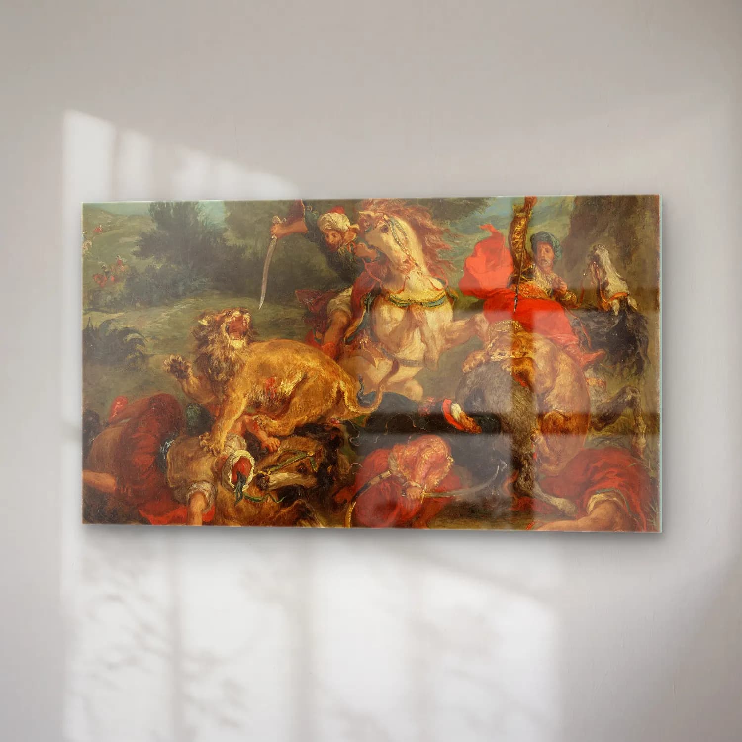 Eugene Delacroix – La Chasse aux lions cam tablo — sağ açıdan görünüm