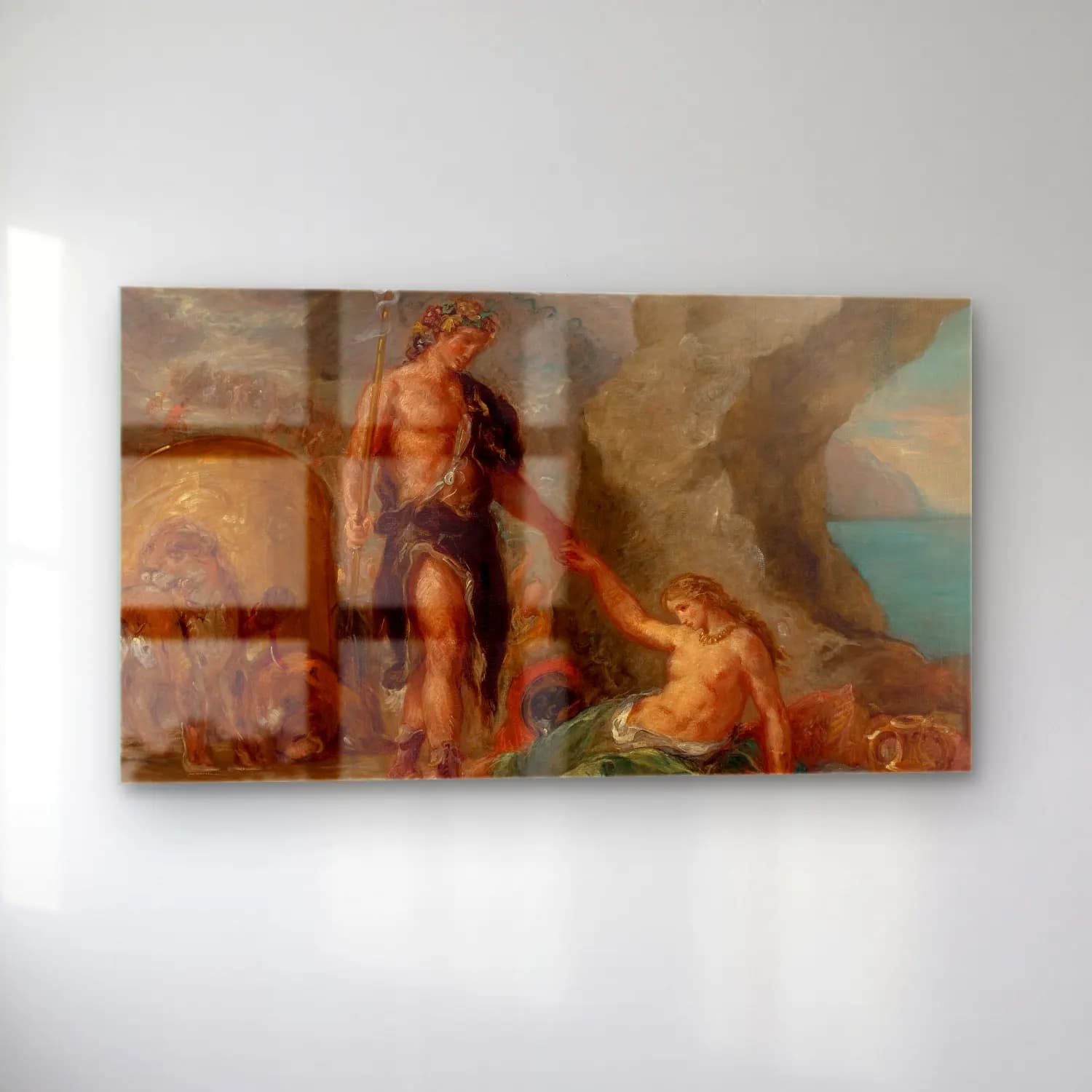 Eugene Delacroix – The Autumn – Bacchus and Ariadne cam tablo — sol açıdan görünüm