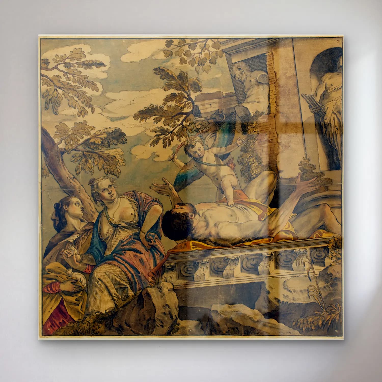 Vintage Mitolojik Sahne No. 20 cam tablo — Vintage Mitolojik Sahne No. 20 — vintage mitolojik sahne
