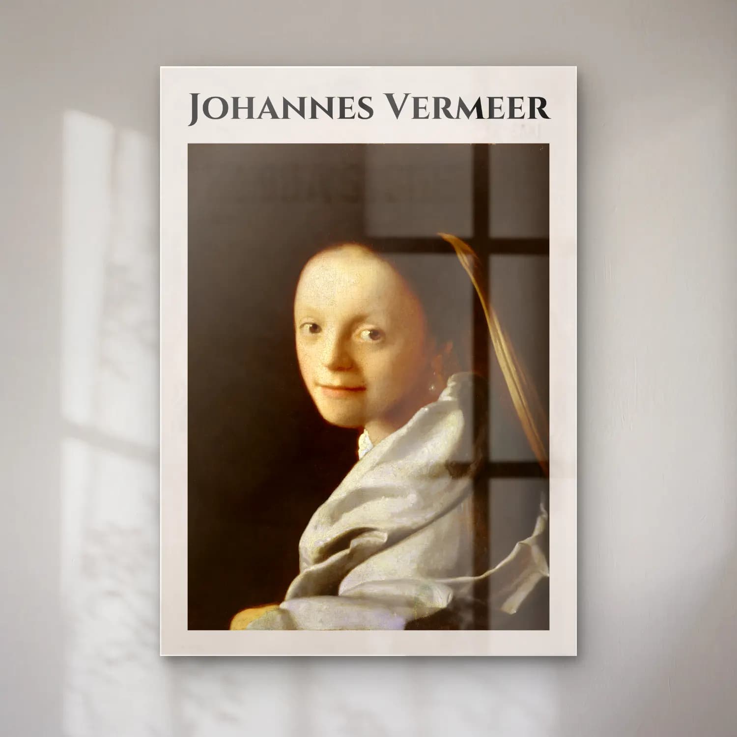Johannes Vermeer – Kadın Portresi cam tablo — Johannes Vermeer – Kadın Portresi — yağlı boya kadın portresi