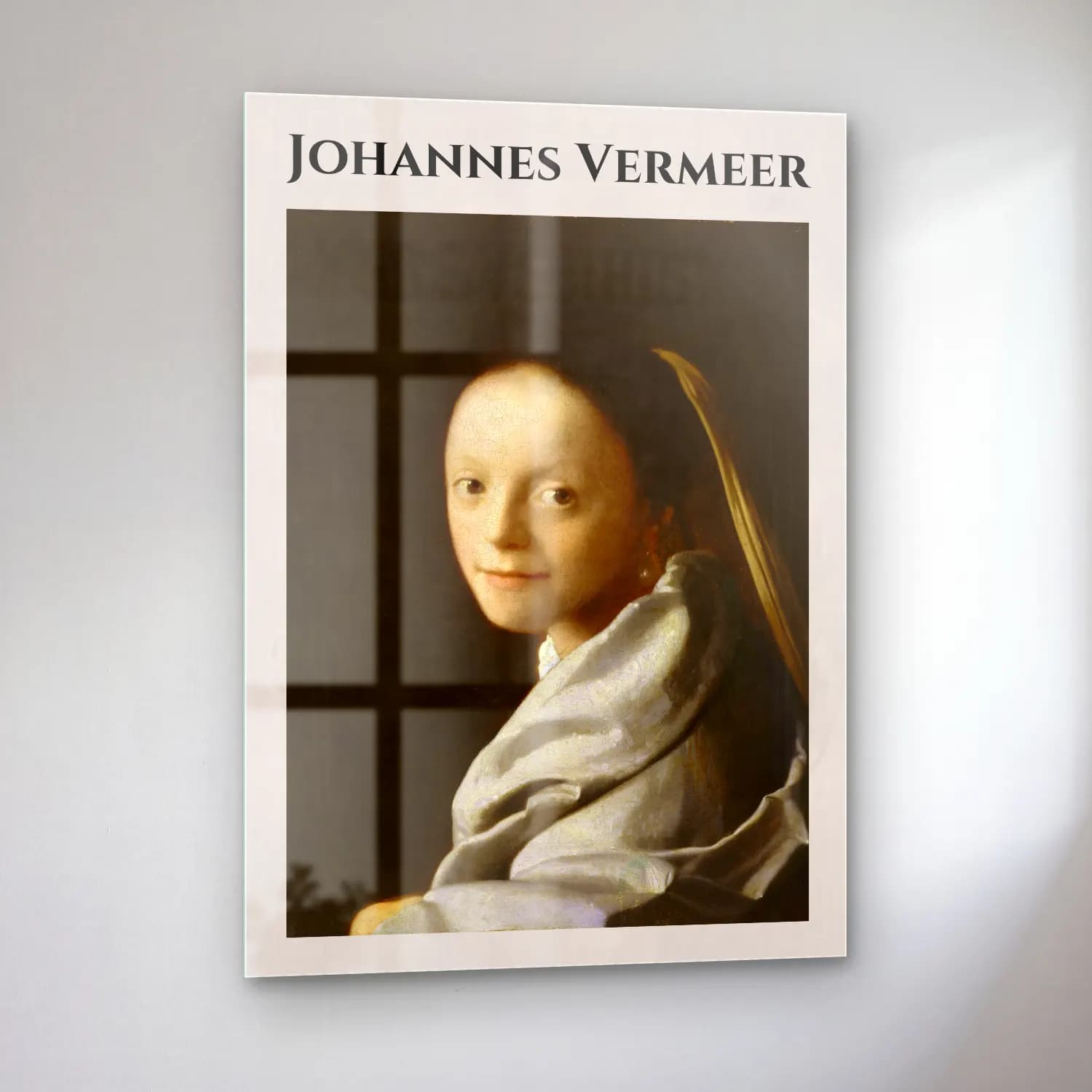 Johannes Vermeer – Kadın Portresi cam tablo — sol açıdan görünüm