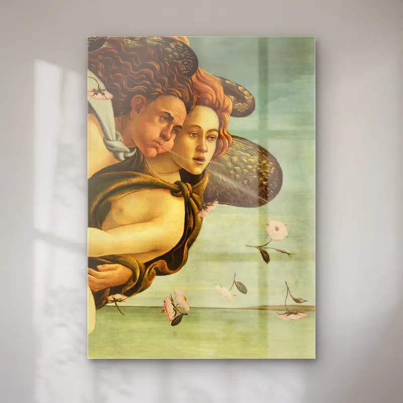Sandro Botticelli – Mitolojik Sahne – Bej Tonlar cam tablo — Sandro Botticelli – Mitolojik Sahne – Bej Tonlar — pastel mitolojik sahne