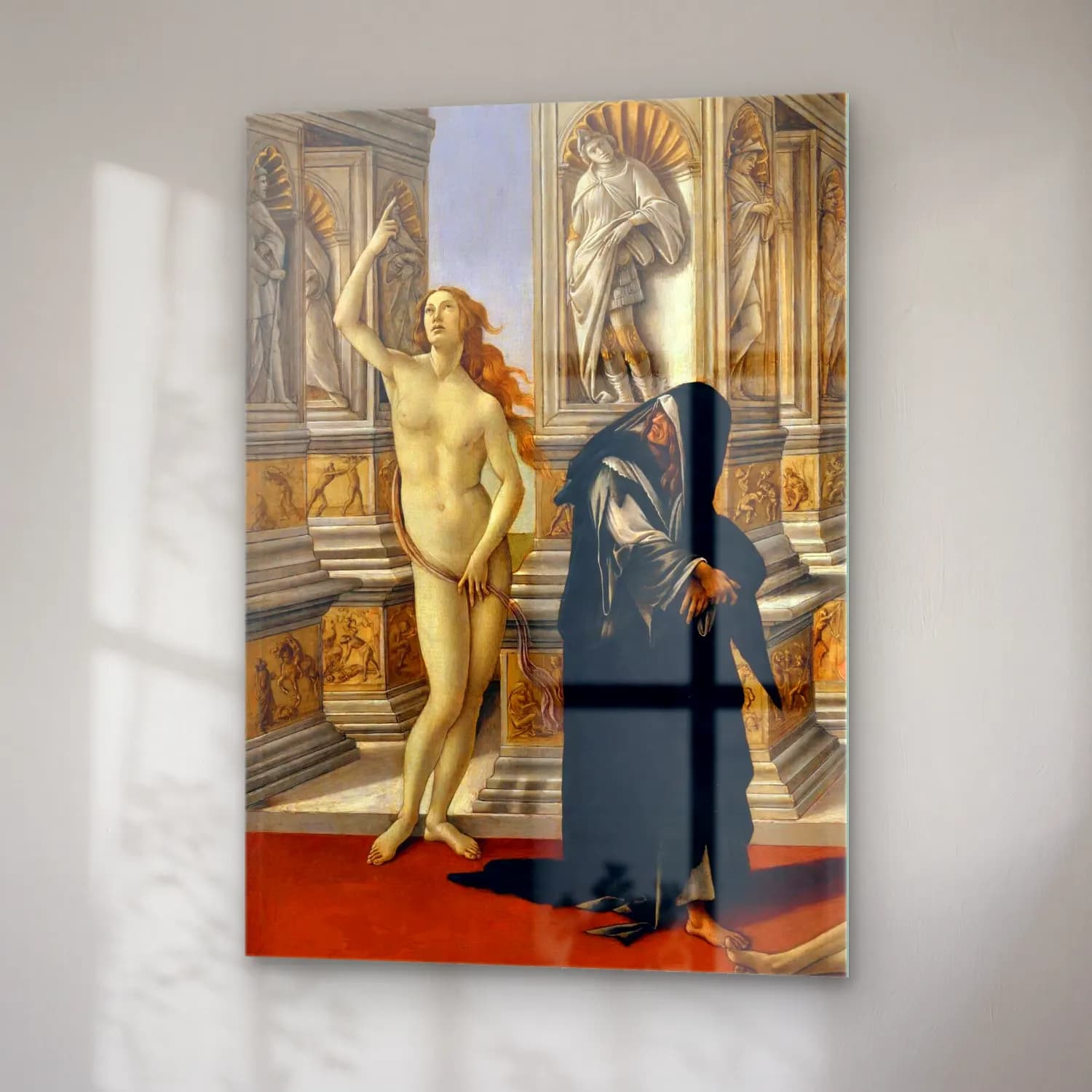 Sandro Botticelli – Figür Çalışması cam tablo — sağ açıdan görünüm