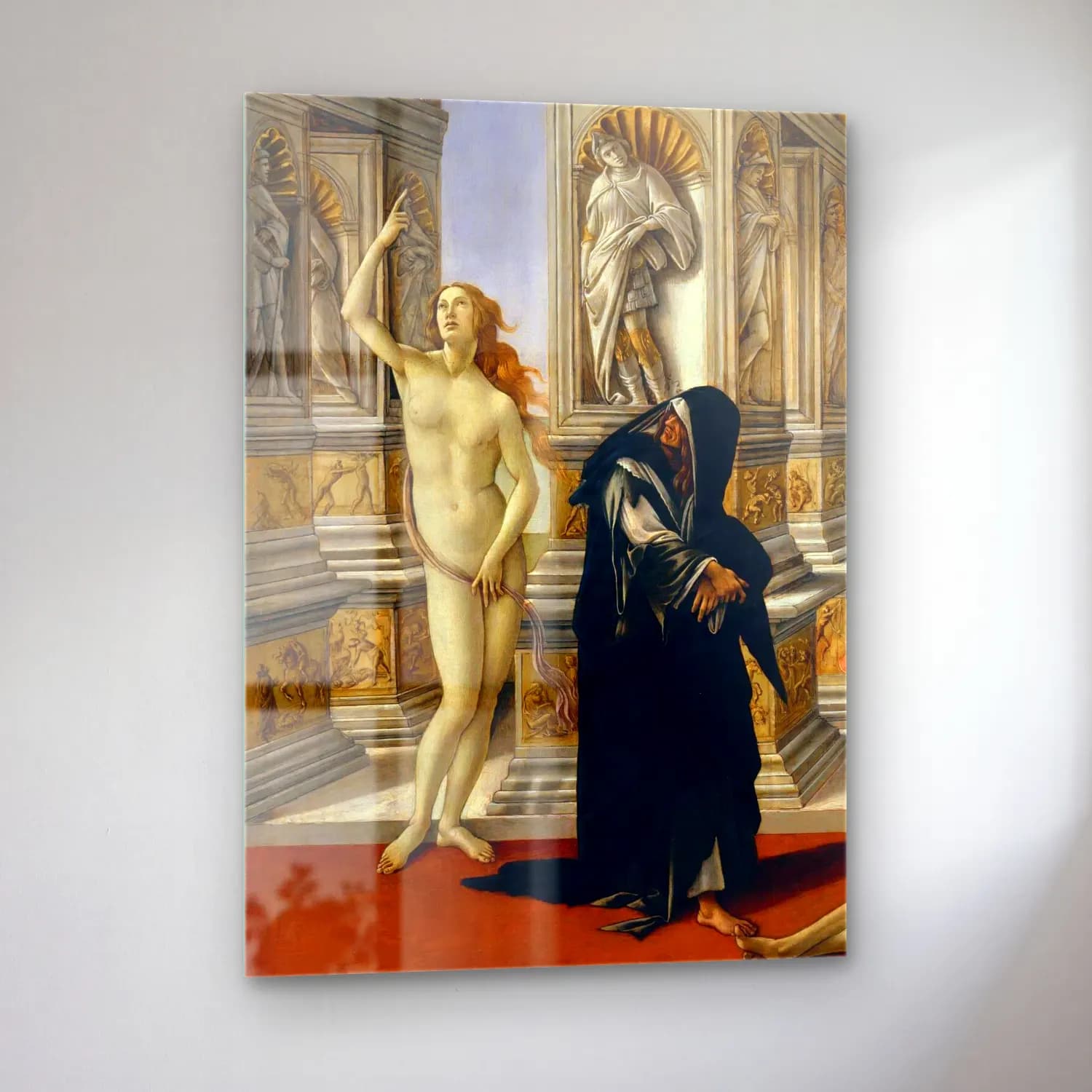 Sandro Botticelli – Figür Çalışması cam tablo — sol açıdan görünüm
