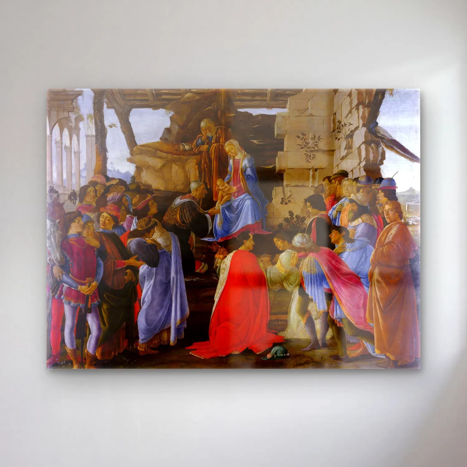 Sandro Botticelli – Dini Sahne No. 7 cam tablo — Sandro Botticelli – Dini Sahne No. 7 — yağlı boya dini sahne