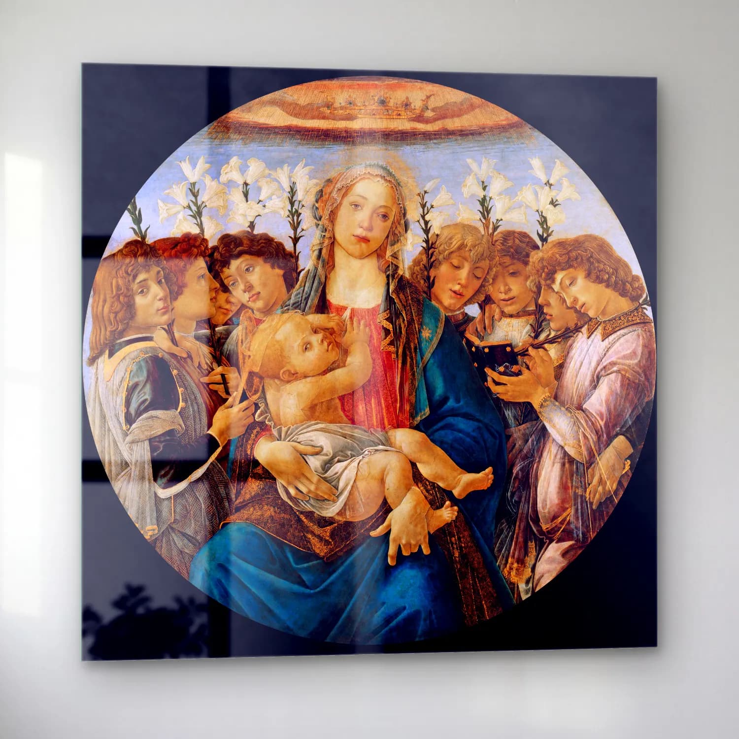 Sandro Botticelli – Dini Sahne No. 9 cam tablo — sol açıdan görünüm
