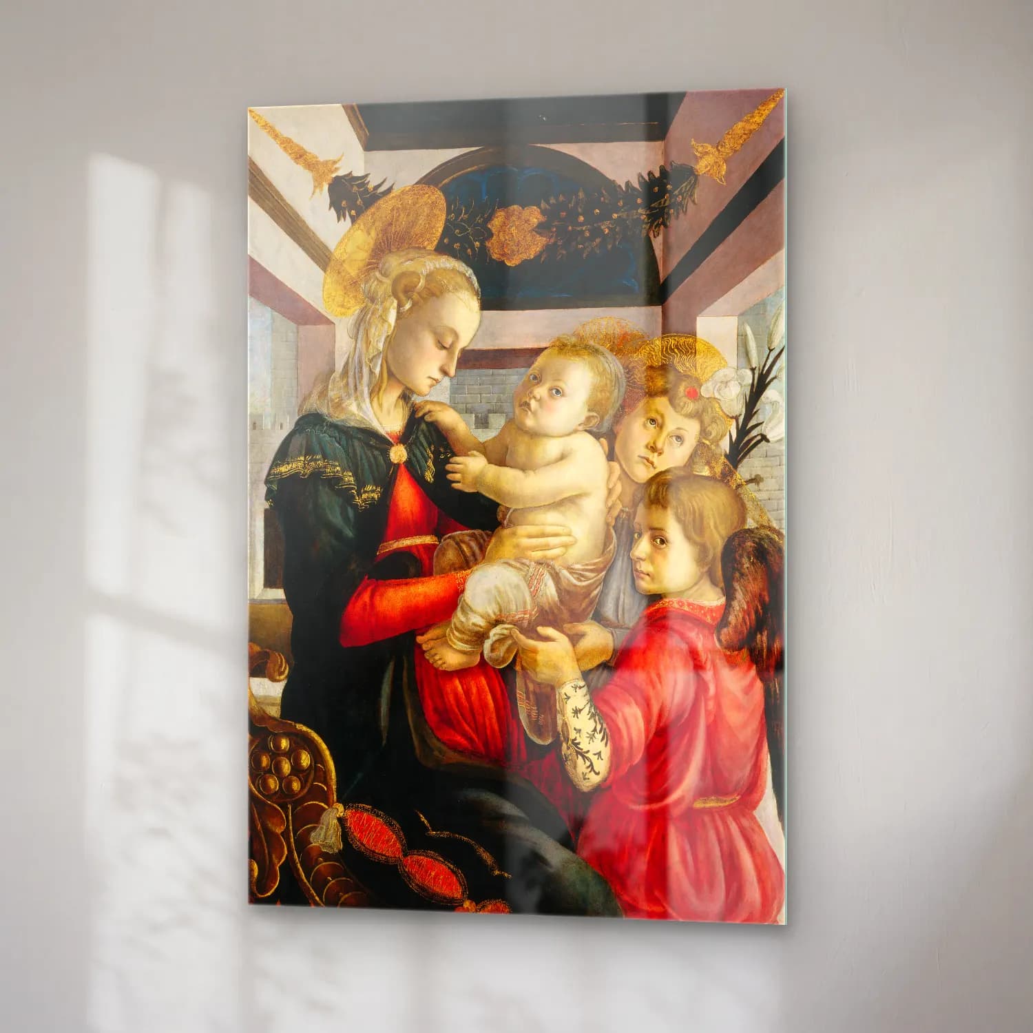 Sandro Botticelli – Dini Sahne No. 12 cam tablo — sağ açıdan görünüm