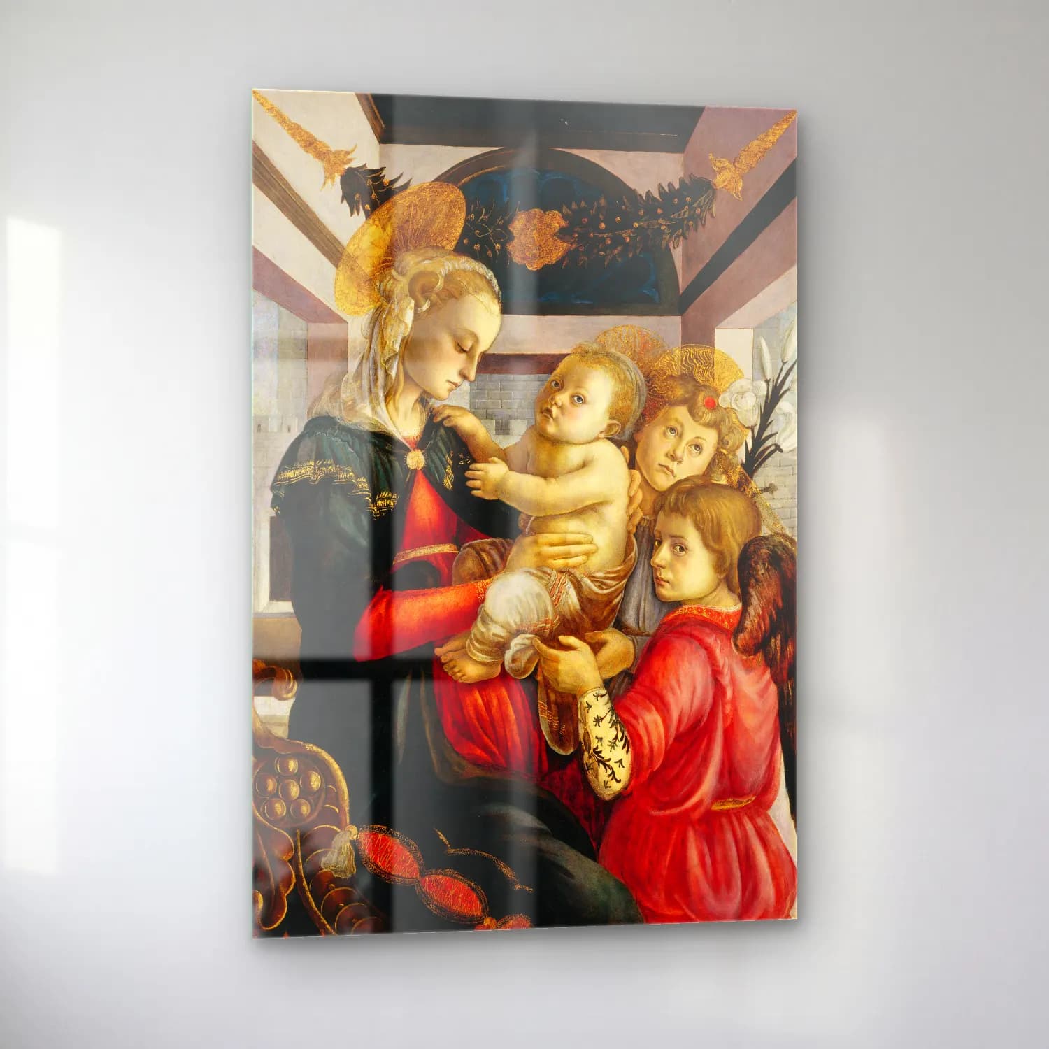 Sandro Botticelli – Dini Sahne No. 12 cam tablo — sol açıdan görünüm