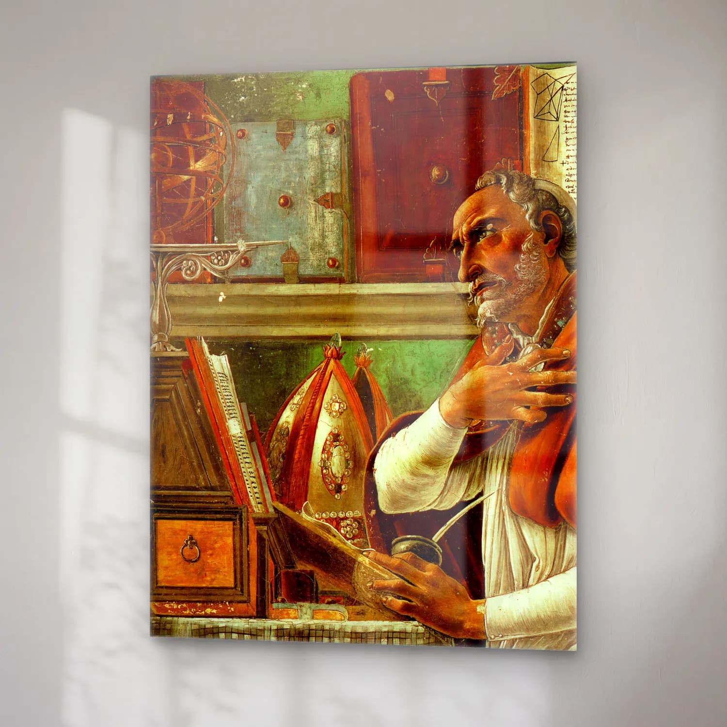 Sandro Botticelli – Dini Sahne No. 13 cam tablo — sağ açıdan görünüm