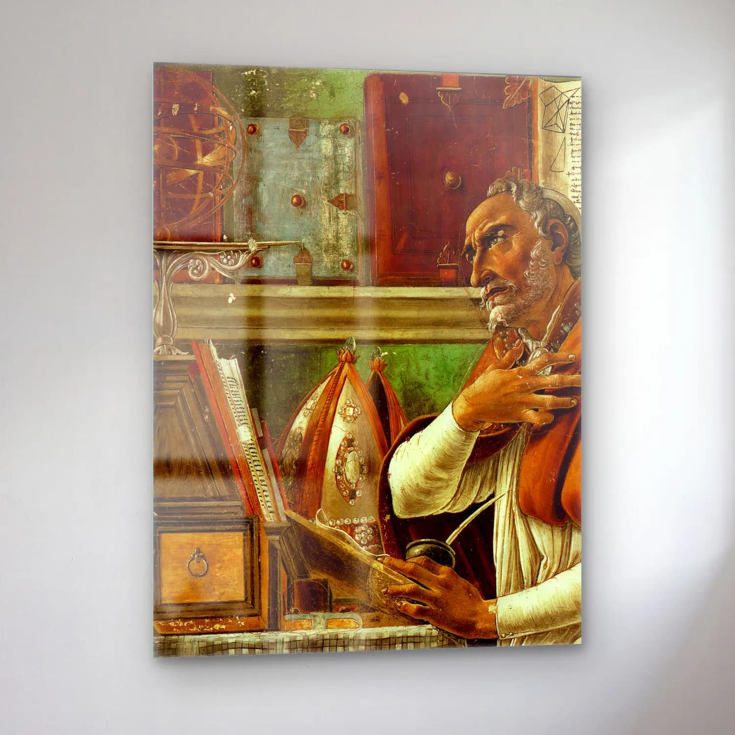 Sandro Botticelli – Dini Sahne No. 13 cam tablo — sol açıdan görünüm