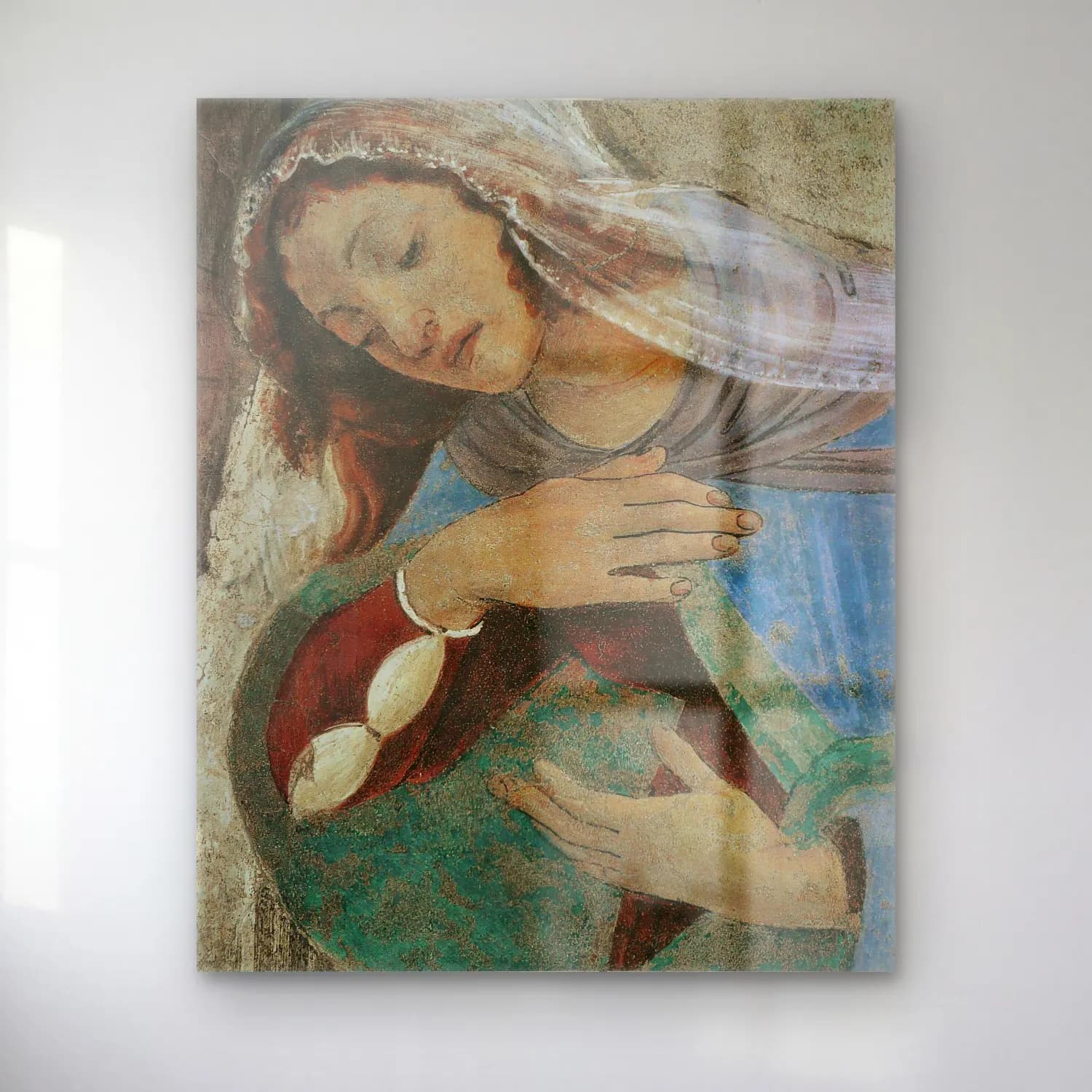 Sandro Botticelli – Melek cam tablo — Sandro Botticelli – Melek — yağlı boya melek