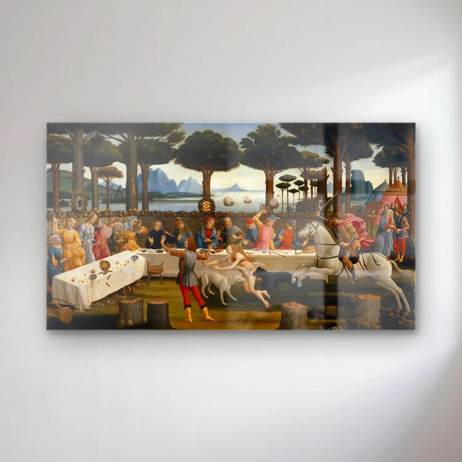 Sandro Botticelli – Dini Sahne – Pastel Tonlar cam tablo — Sandro Botticelli – Dini Sahne – Pastel Tonlar — empresyonist dini sahne