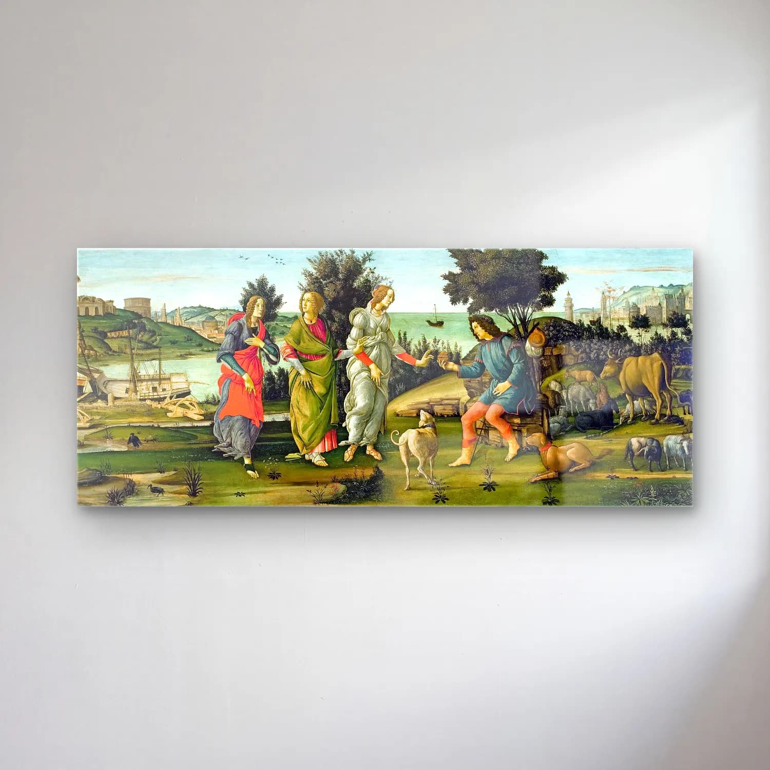 Sandro Botticelli – Dini Sahne No. 16 cam tablo — Sandro Botticelli – Dini Sahne No. 16 — yağlı boya dini sahne