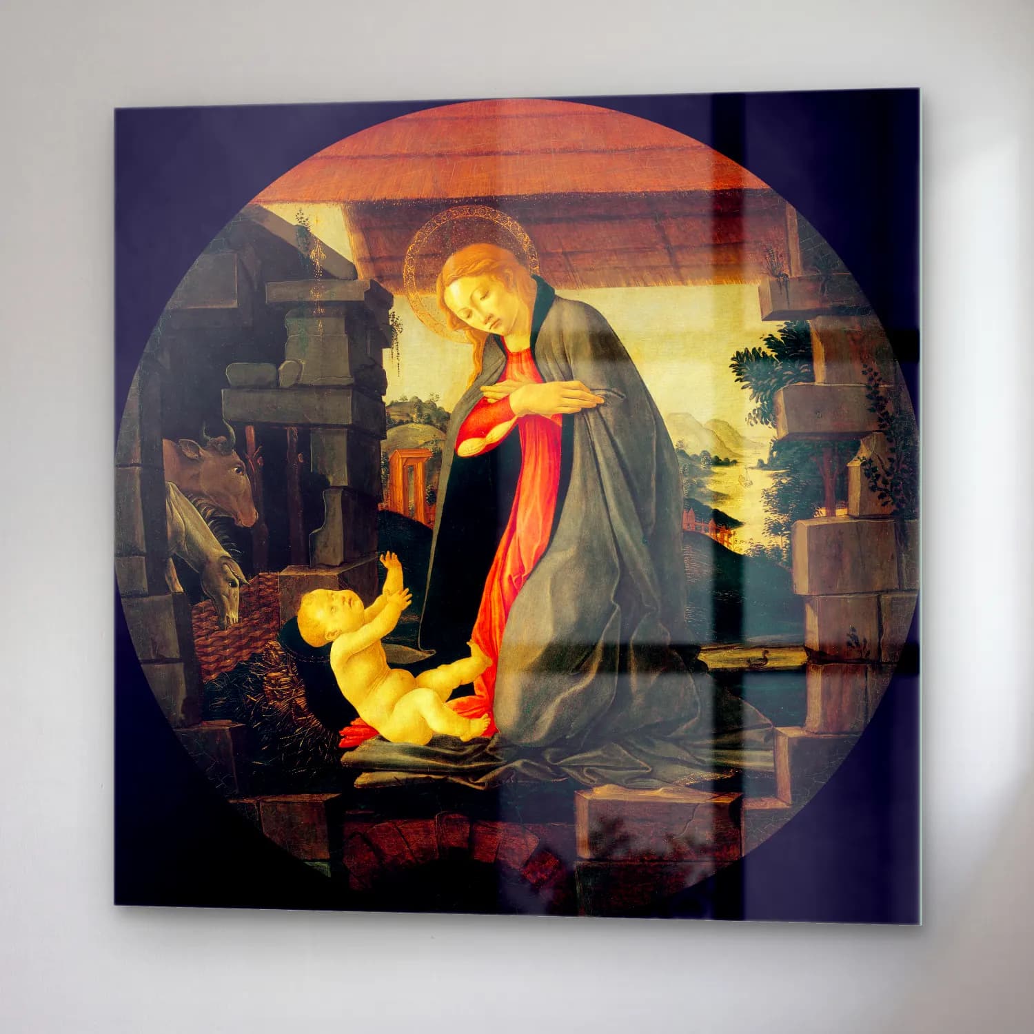 Sandro Botticelli – Dini Sahne No. 17 cam tablo — sağ açıdan görünüm