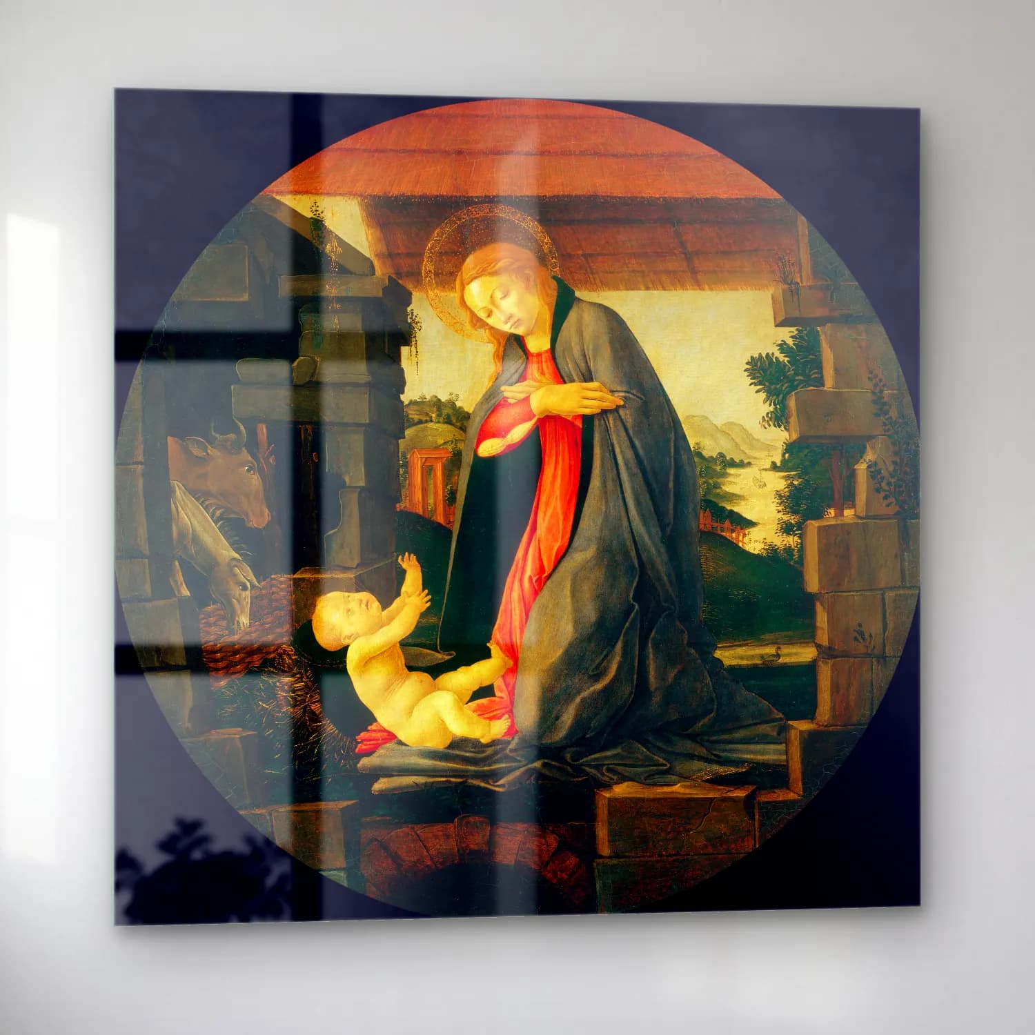 Sandro Botticelli – Dini Sahne No. 17 cam tablo — sol açıdan görünüm