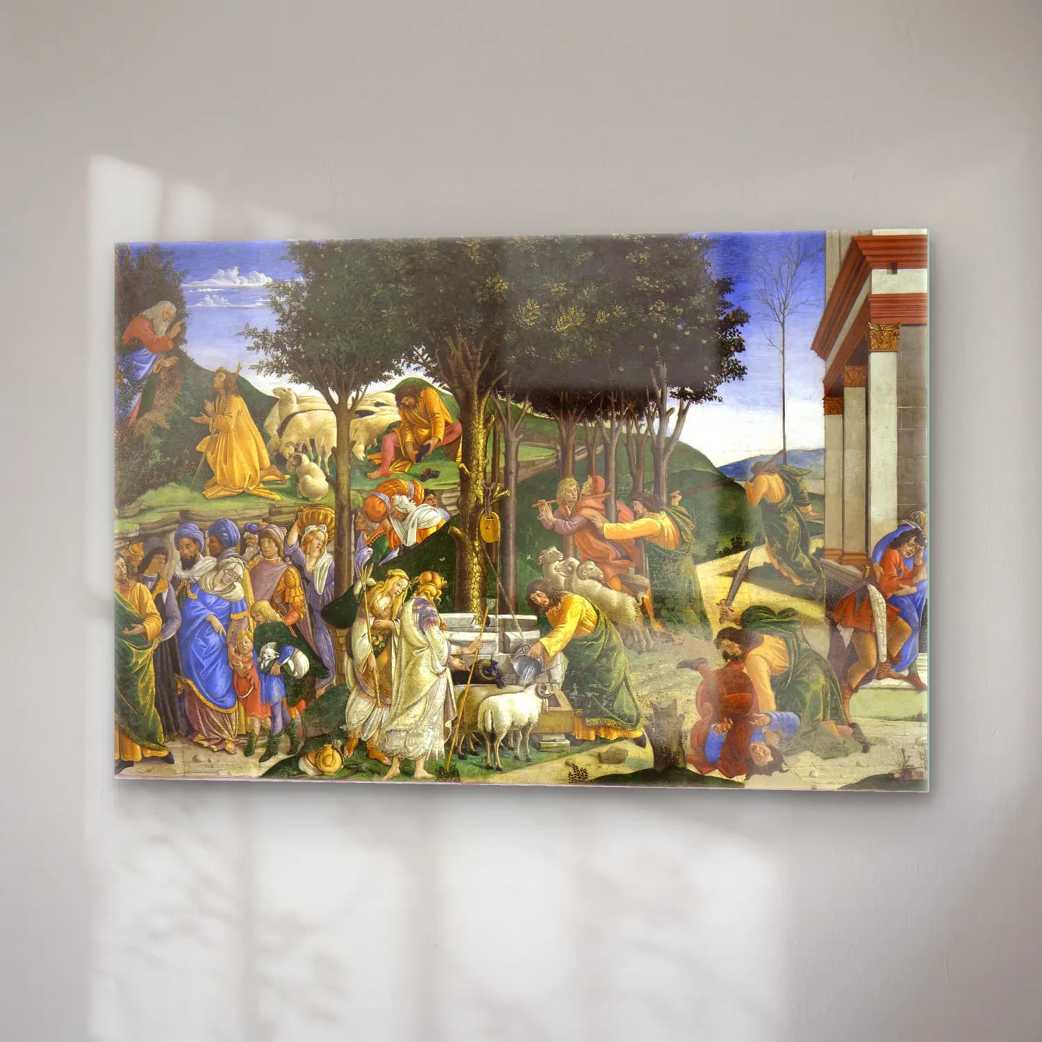 Sandro Botticelli – Dini Sahne No. 18 cam tablo — sağ açıdan görünüm
