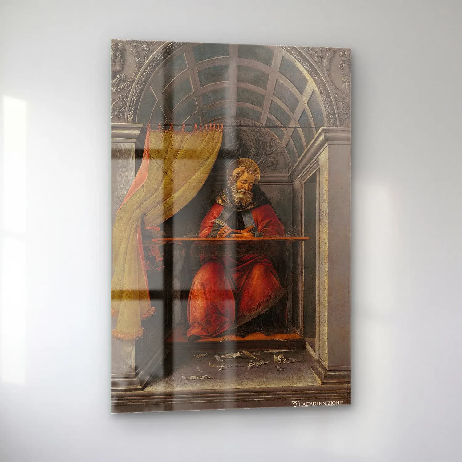 Sandro Botticelli – Dini Sahne No. 19 cam tablo — sol açıdan görünüm
