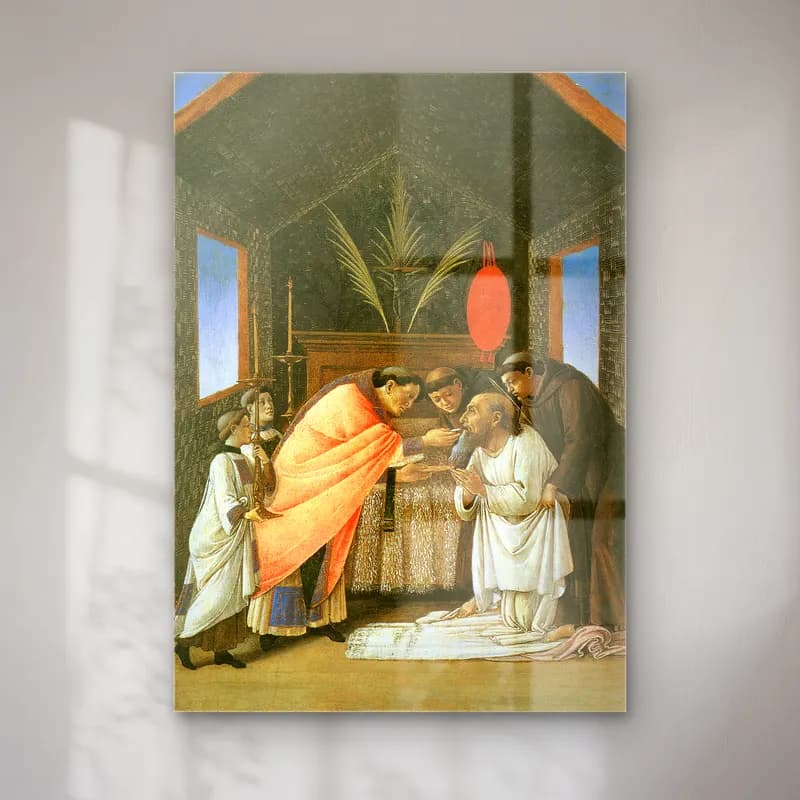 Sandro Botticelli – Dini Sahne No. 20 cam tablo — Sandro Botticelli – Dini Sahne No. 20 — vintage dini sahne