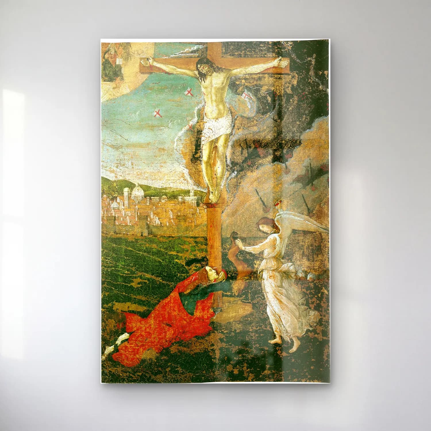 Sandro Botticelli – Dini Sahne No. 21 cam tablo — Sandro Botticelli – Dini Sahne No. 21 — yağlı boya dini sahne