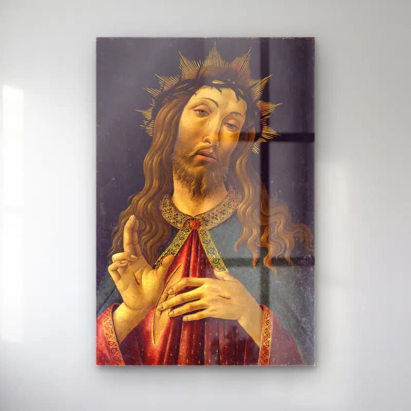 Sandro Botticelli – Dini Sahne No. 22 cam tablo — Sandro Botticelli – Dini Sahne No. 22 — yağlı boya dini sahne