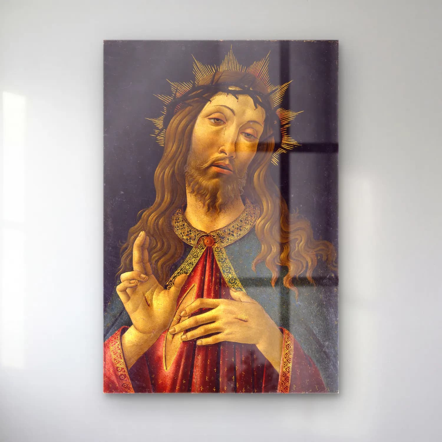 Sandro Botticelli – Dini Sahne No. 22 cam tablo — Sandro Botticelli – Dini Sahne No. 22 — yağlı boya dini sahne
