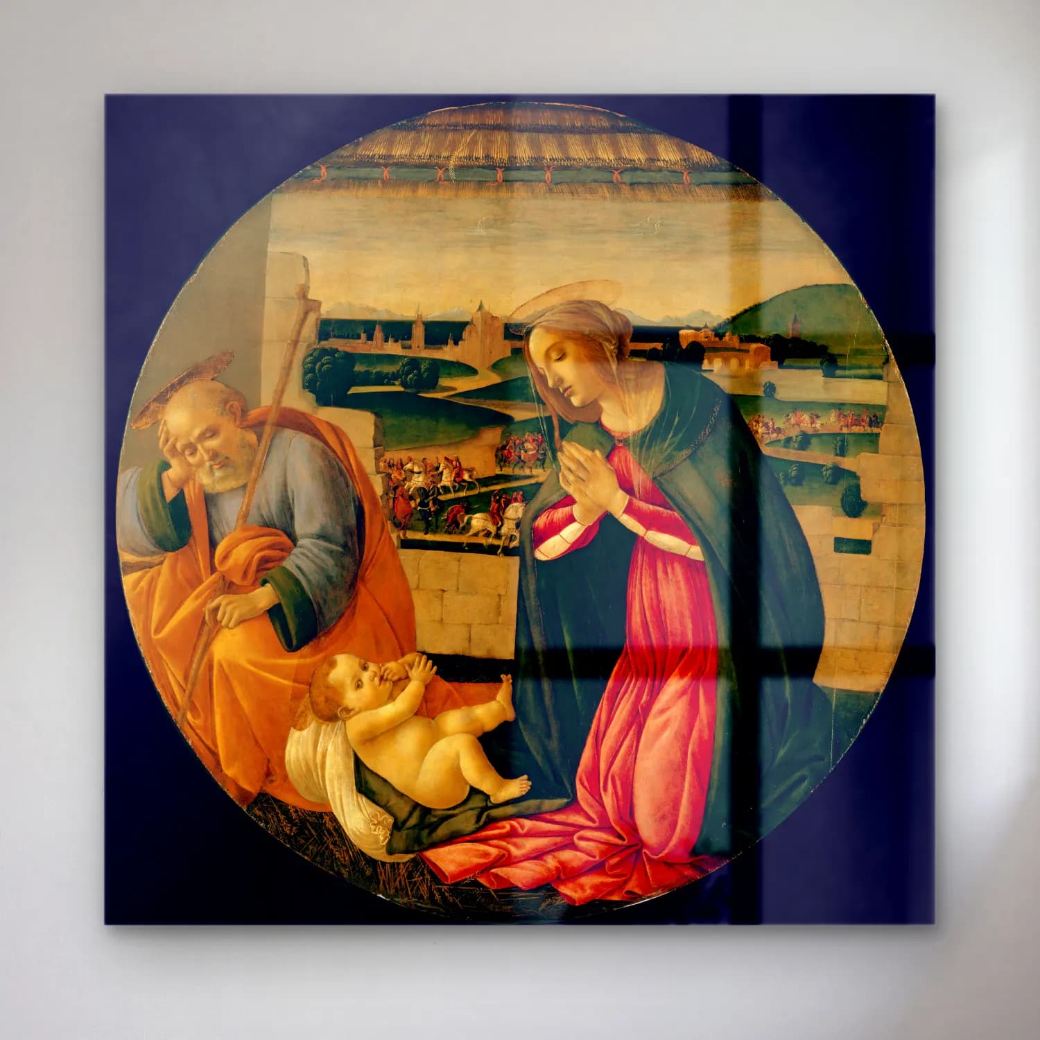 Sandro Botticelli – Dini Sahne No. 23 cam tablo — Sandro Botticelli – Dini Sahne No. 23 — yağlı boya dini sahne