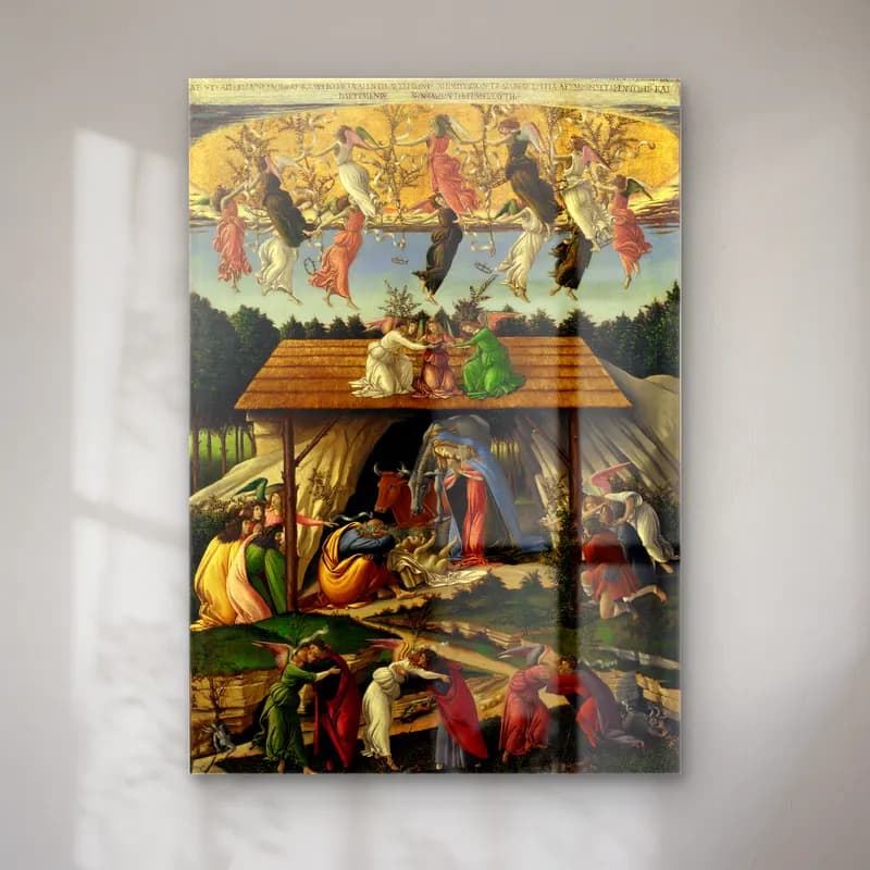 Sandro Botticelli – Dini Sahne No. 24 cam tablo — Sandro Botticelli – Dini Sahne No. 24 — yağlı boya dini sahne
