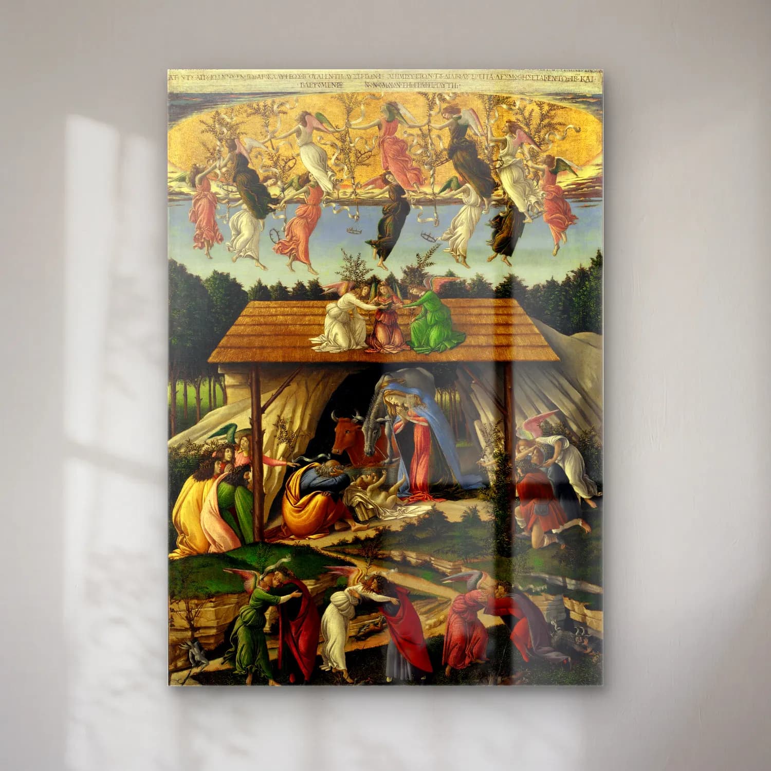 Sandro Botticelli – Dini Sahne No. 24 cam tablo — Sandro Botticelli – Dini Sahne No. 24 — yağlı boya dini sahne