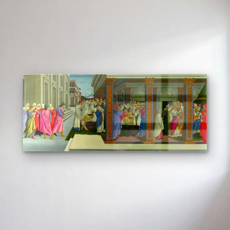 Sandro Botticelli – Dini Sahne No. 25 cam tablo — Sandro Botticelli – Dini Sahne No. 25 — yağlı boya dini sahne