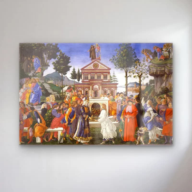 Sandro Botticelli – Dini Sahne No. 26 cam tablo — Sandro Botticelli – Dini Sahne No. 26 — empresyonist dini sahne